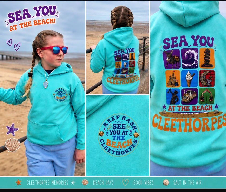 Cleethorpes Kids "SEA YOU " Hoodie spearmint