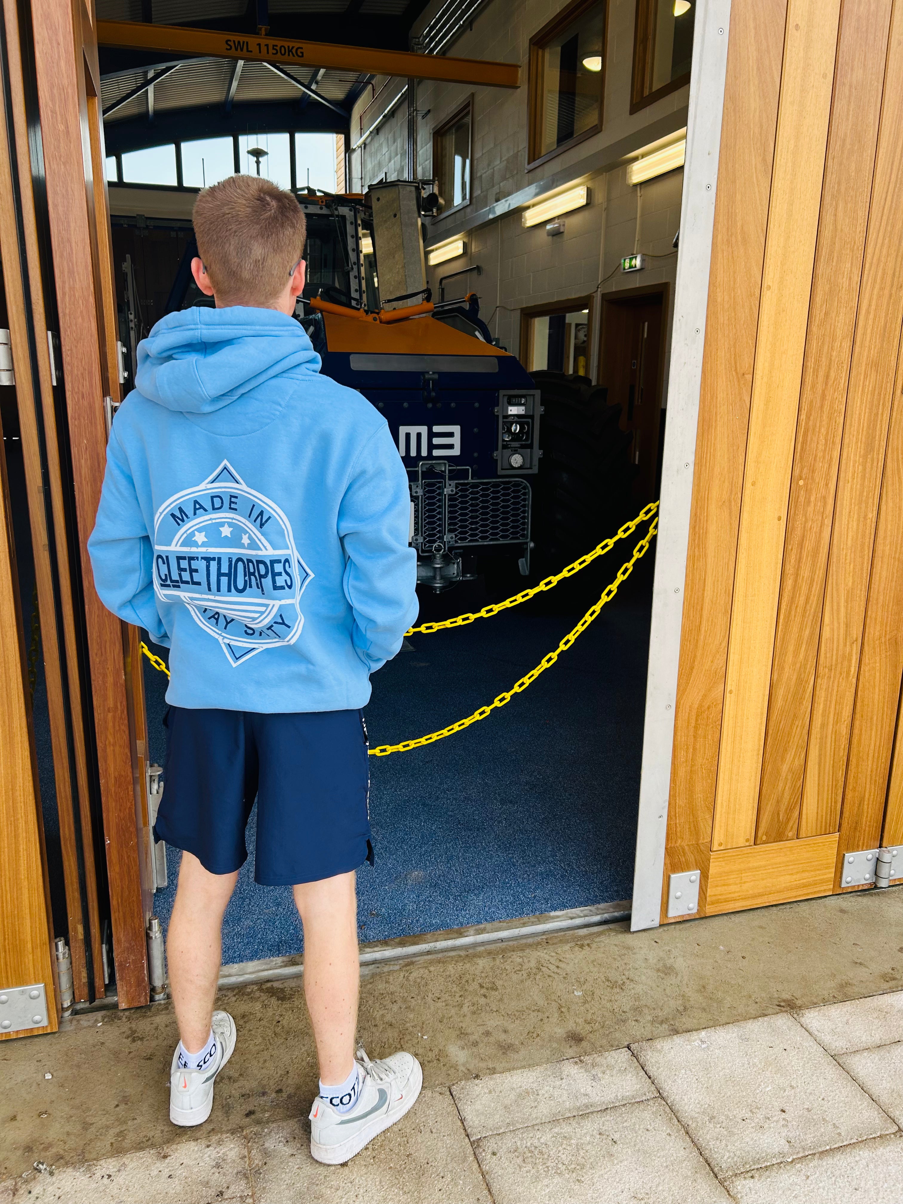 Cleethorpes Cornflower Blue Hoody - STAY SALTY MADE IN CLEETHORPES