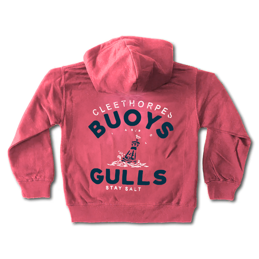 Cleethorpes New Pink Girls Hoodie Buoys And Gulls