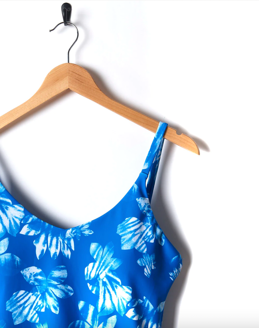 Isla Floral - Womens Swimsuit - Blue