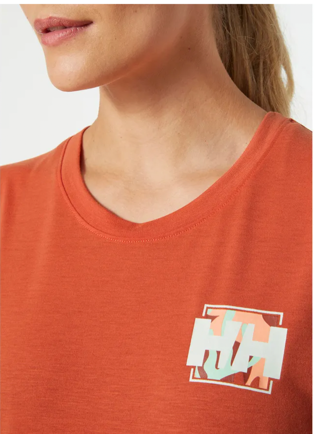 HELLY HANSEN WOMENS SKOG RECYCLED GRAPHIC T-SHIRT