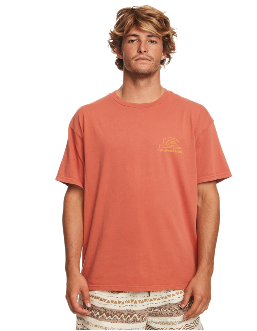 QUIKSILVER NATURAL VIBE T-SHIRT - BAKED CLAY