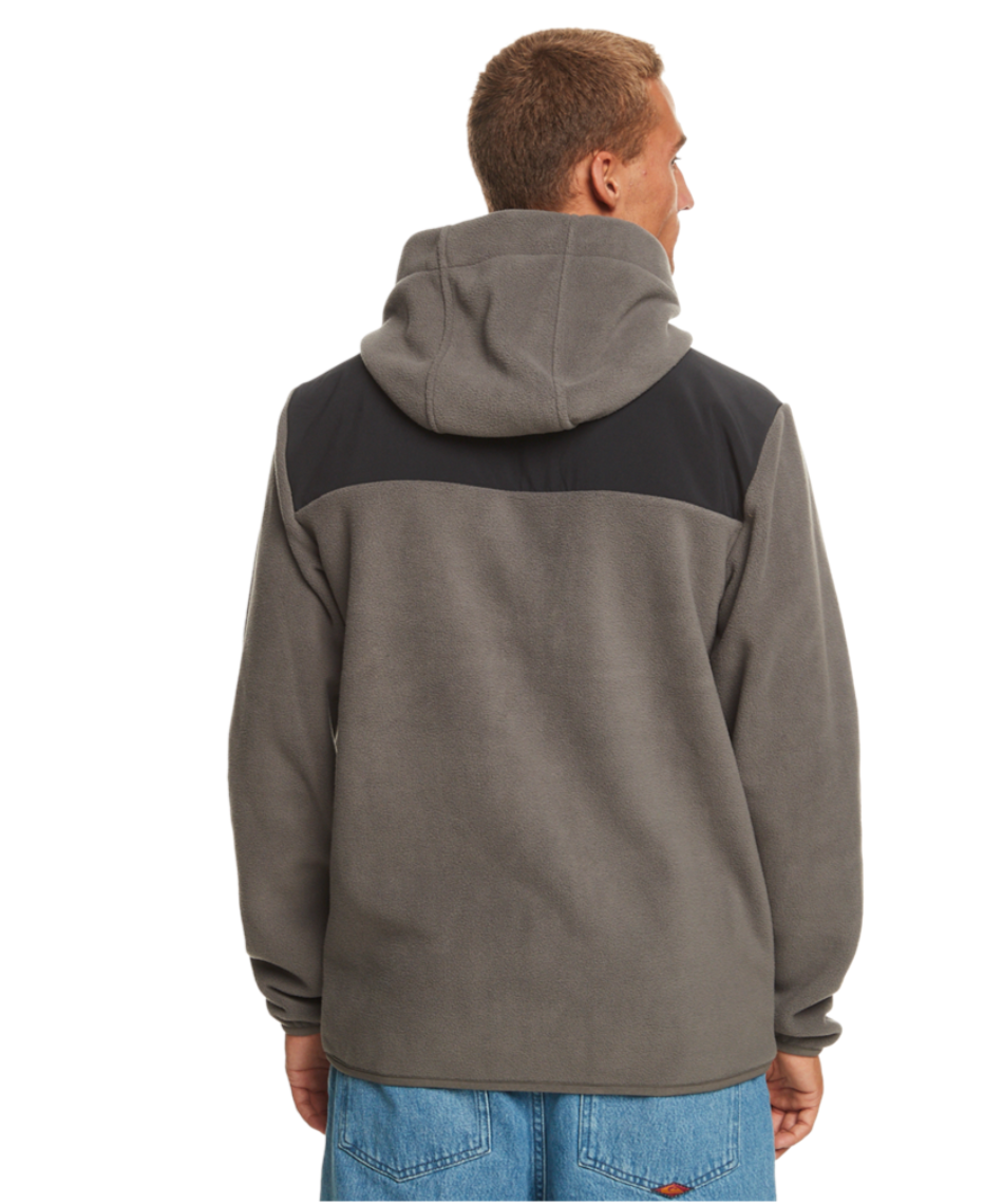 QUIKSILVER POLAR ZIP HOODY - IRON GATE===SALE===