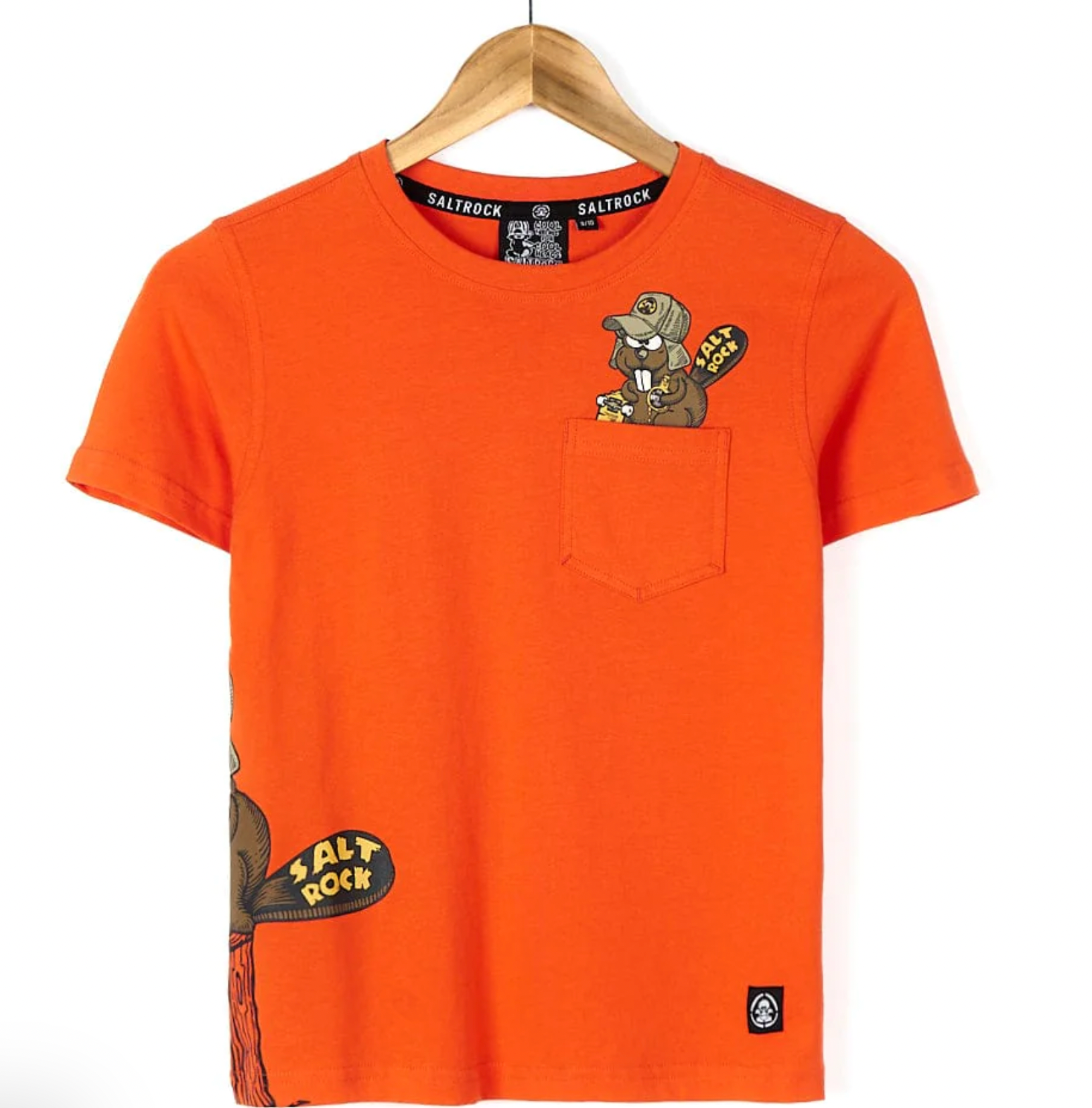 SALTROCK Beavering Around - Kids Short Sleeve T-Shirt - Orange