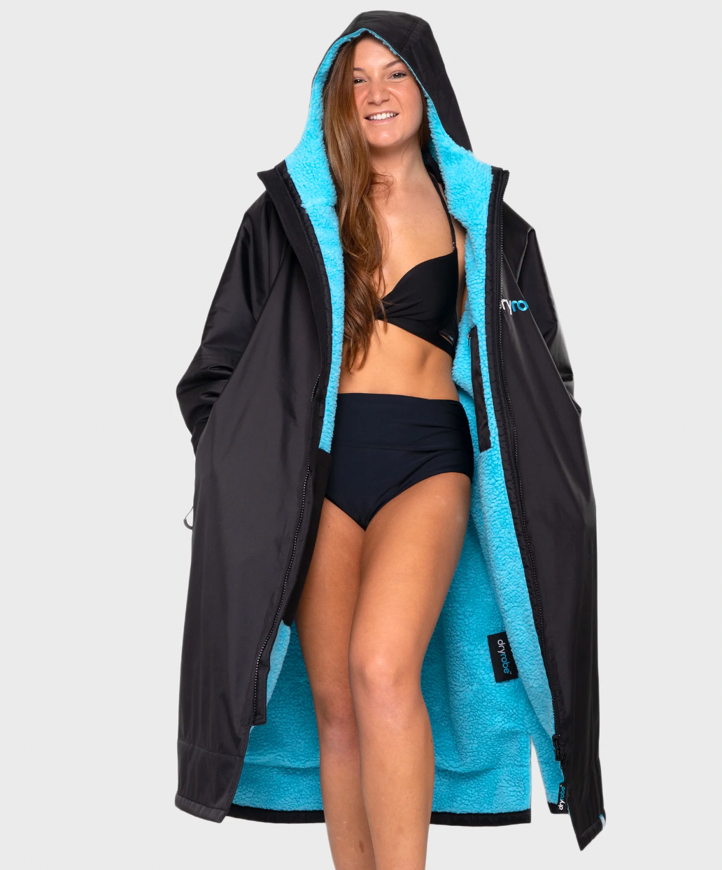 Dryrobe Advance Short Sleeve Black Blue -