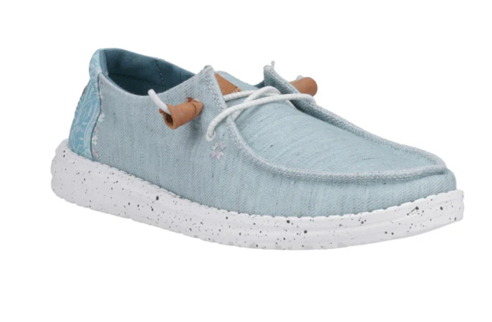 HEYDUDE - WENDY HEATHERED SLUB TROPICAL WOMENS SHOE - BLUE