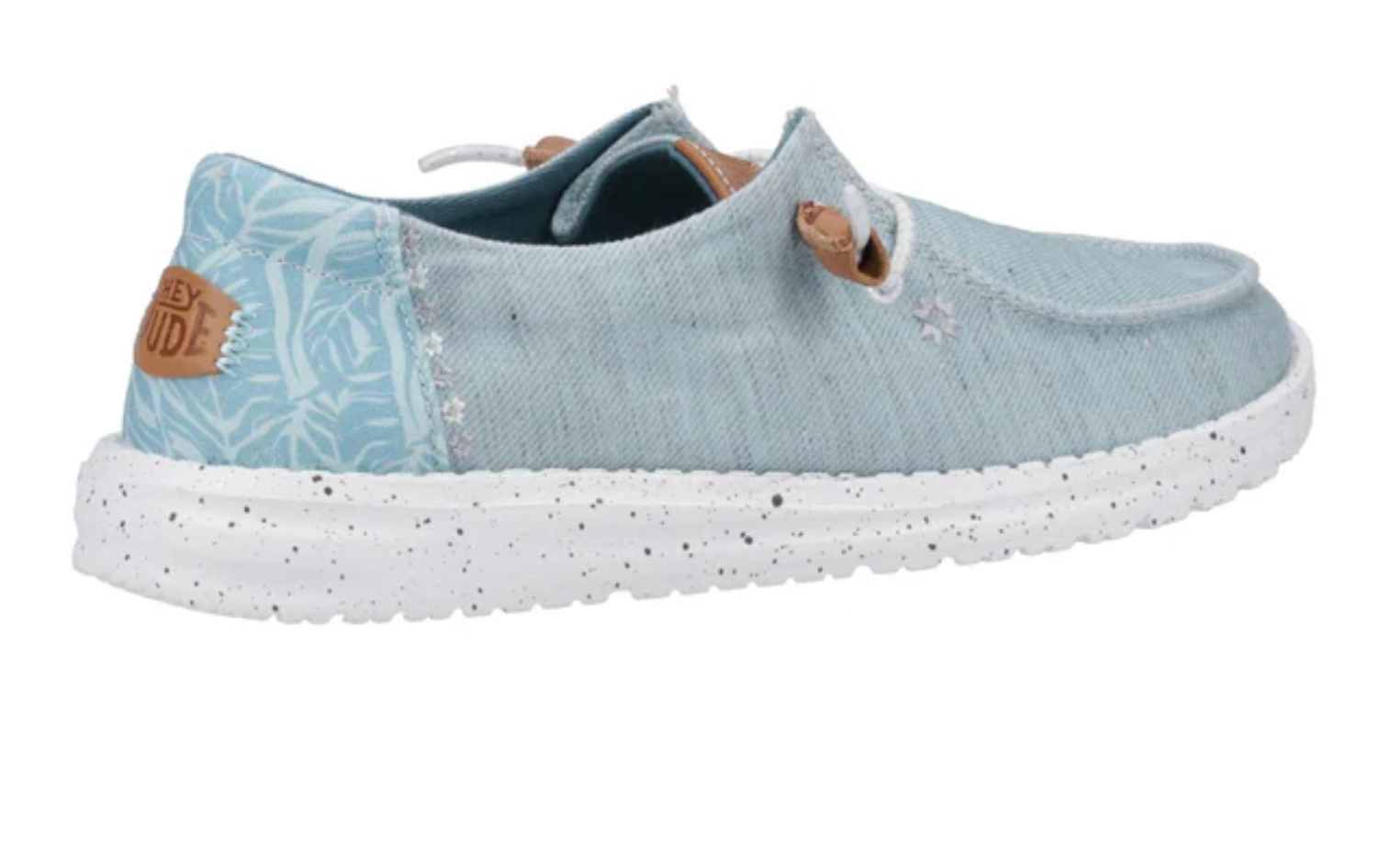 HEYDUDE - WENDY HEATHERED SLUB TROPICAL WOMENS SHOE - BLUE