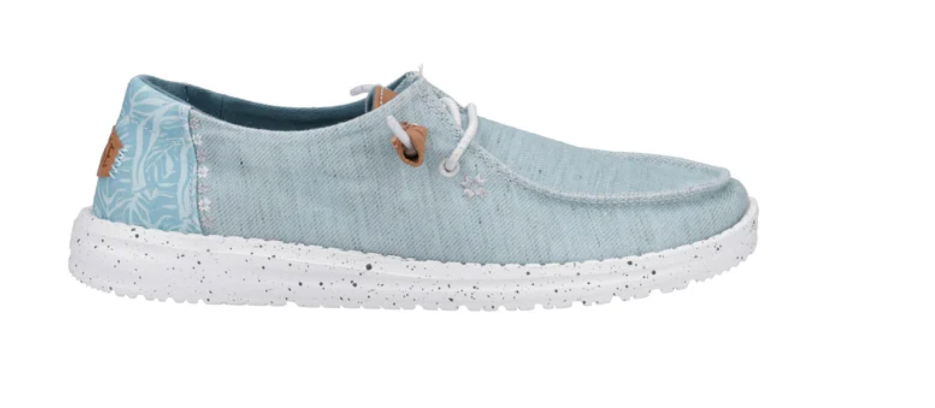 HEYDUDE - WENDY HEATHERED SLUB TROPICAL WOMENS SHOE - BLUE