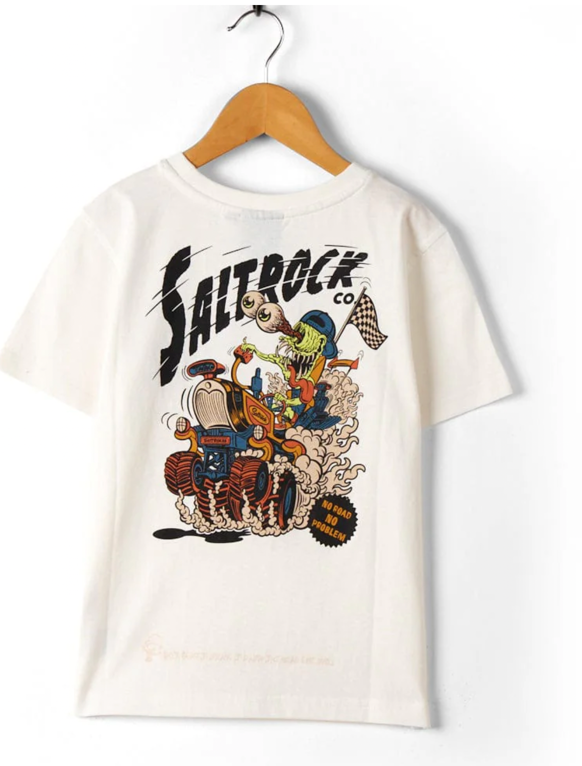 Saltrock No Road No Problem - Kids Short Sleeve T-Shirt - White