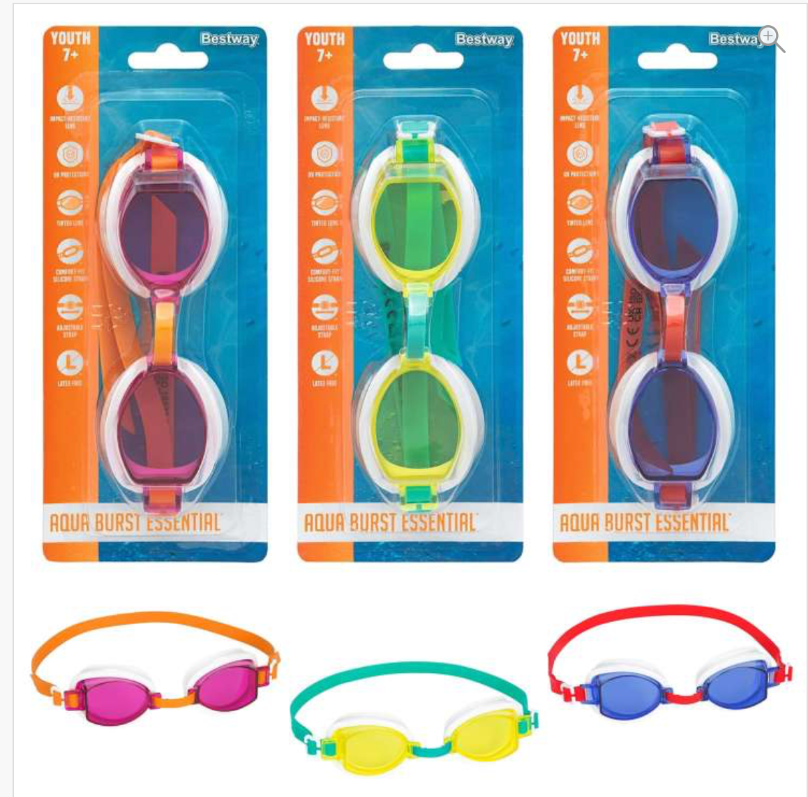 Bestway Aqua Burst Essential Swimming Goggles 7Yrs +