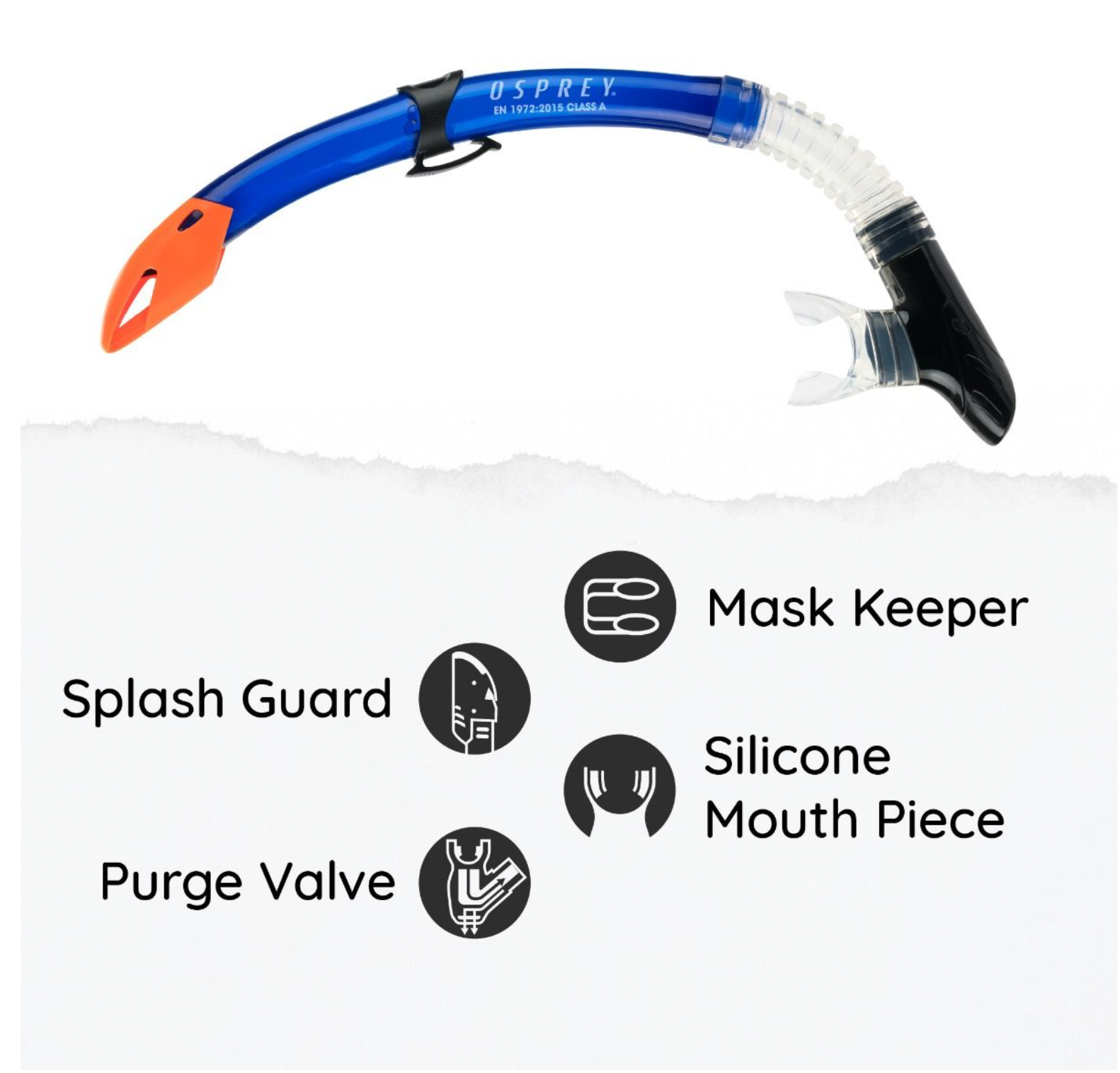 Adults Mask , Snorkel Set With Fins - Blue