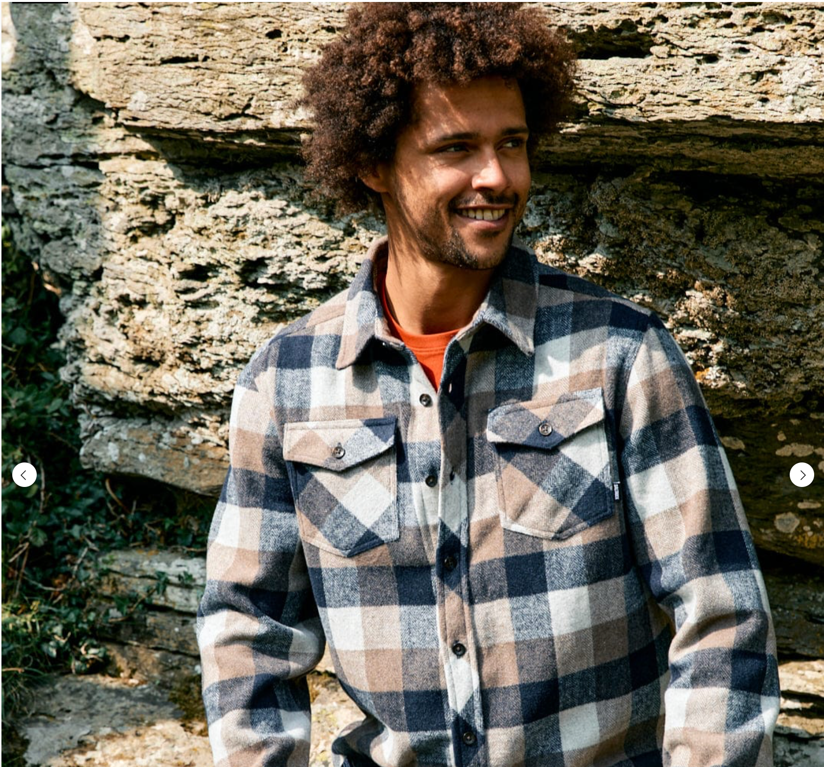 Saltrock Wilfred - Mens Check Flannel Shirt - Brown
