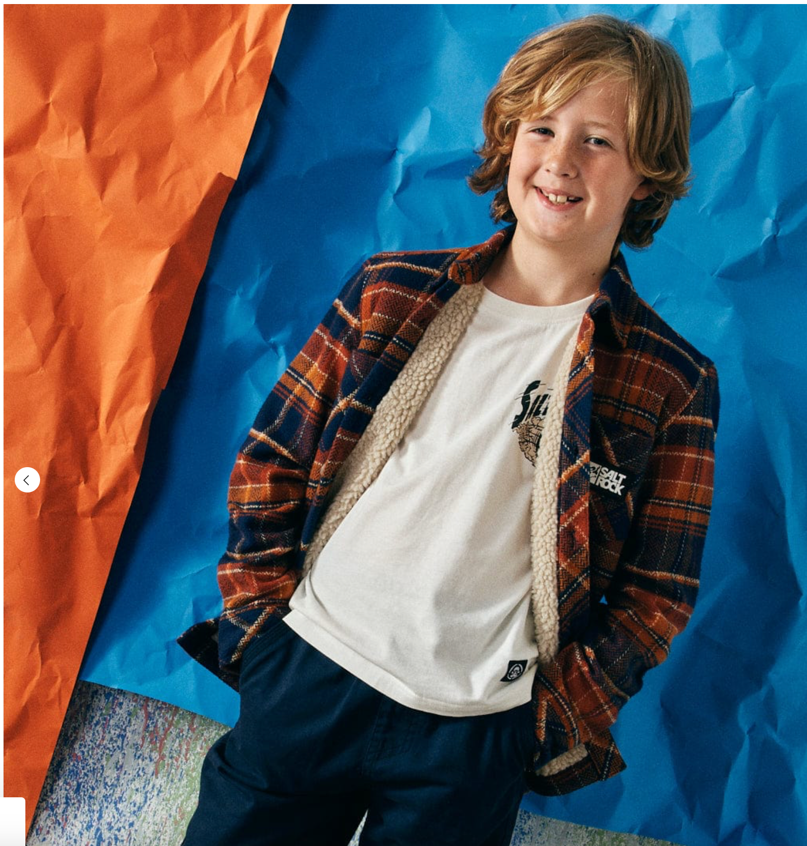 Saltrock Cabin Toddler Sherpa Lined Shacket Orange =SALE=