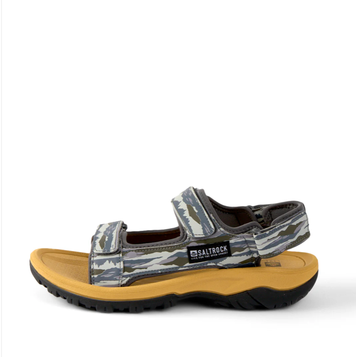 SALTROCK Walkabout - Mens Camo Stripe Sandal - Green