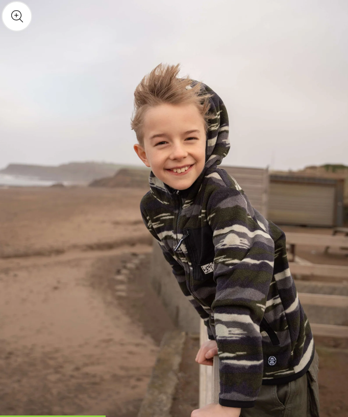 SALTROCK Camo Stripe - Kids Recycled Micro Fleece - Green