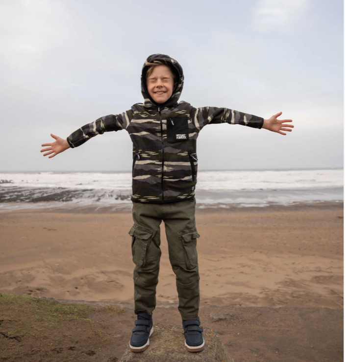 SALTROCK Camo Stripe - Kids Recycled Micro Fleece - Green