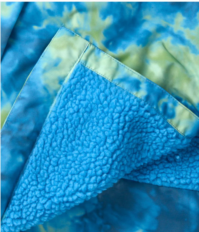 SALTROCK Recycled Kids Changing Robe - Green/Blue