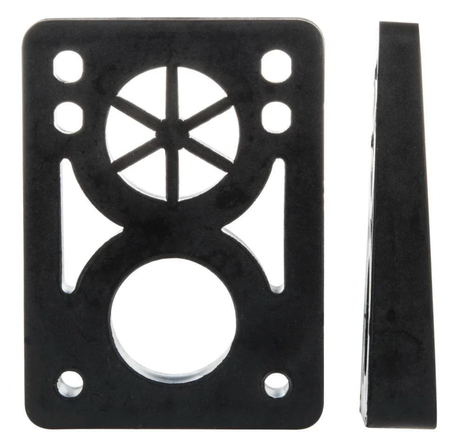 D Street Risers Soft Wedge Skateboard Risers Pads (Pack of 2) Black 8 to 14mm