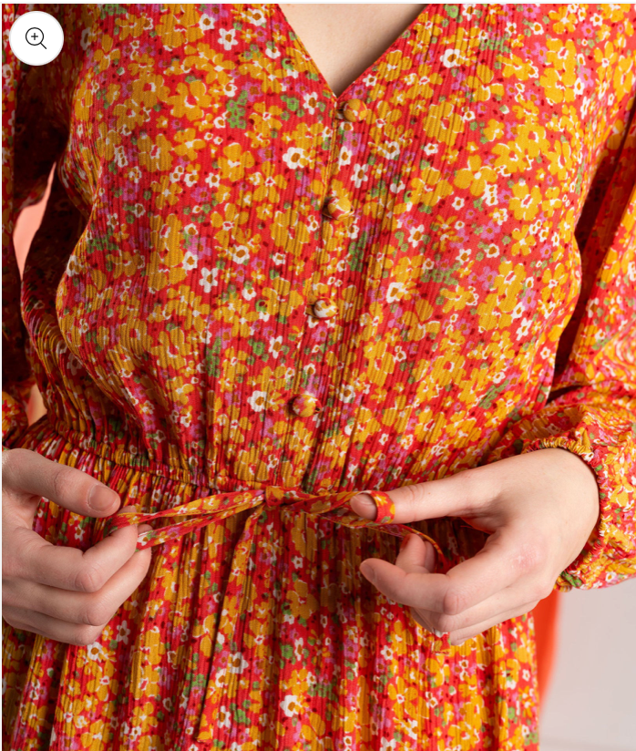 SALTROCK Nova - Womens Floral Midi Dress - Coral