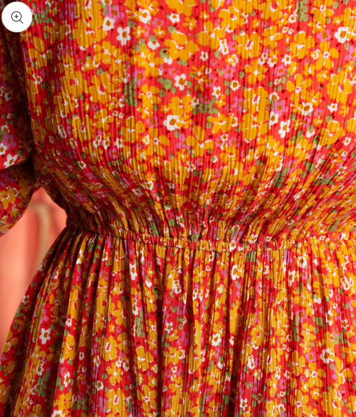 SALTROCK Nova - Womens Floral Midi Dress - Coral