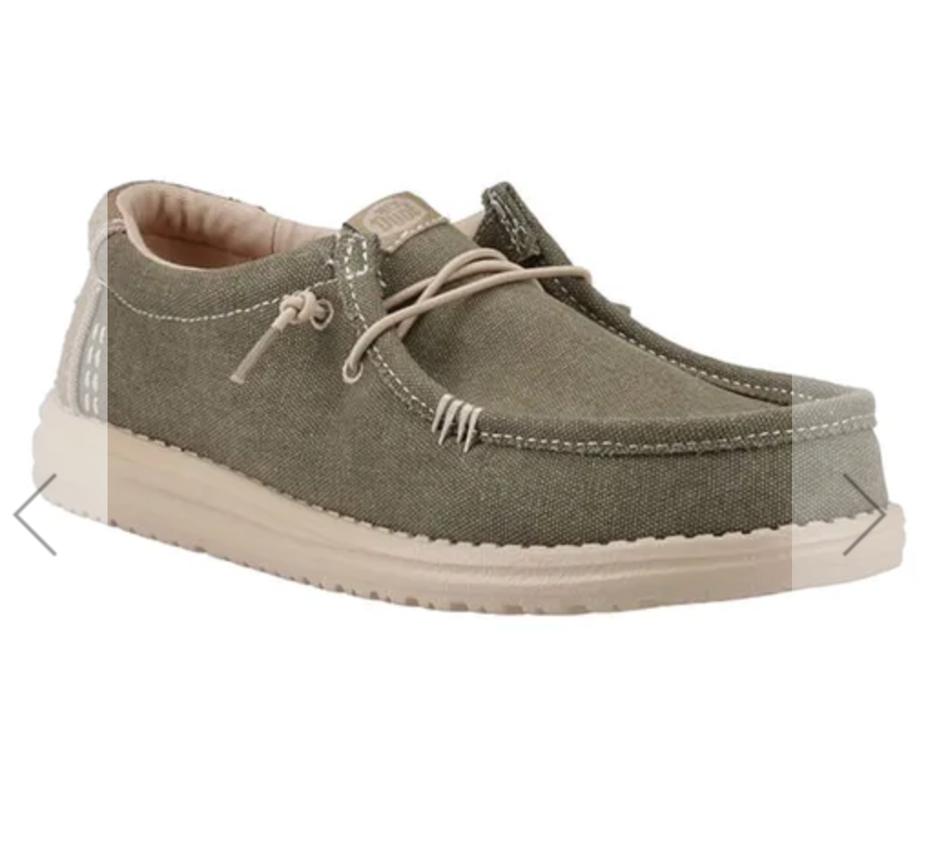 Hey Dude Wally Workwear Dusky Green/Irish cream