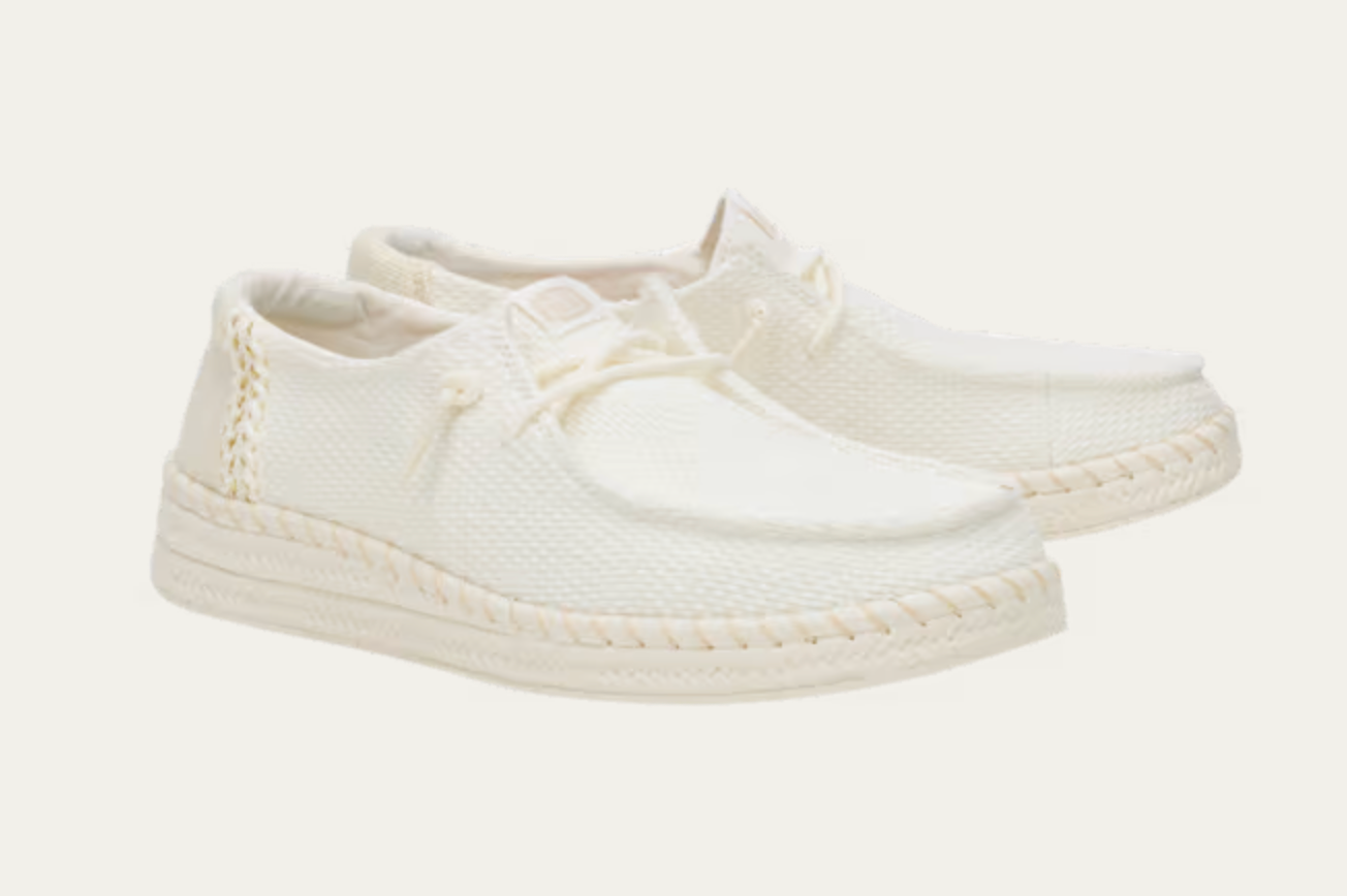 HEY DUDE Wendy Espadrille Woven -WHITE -