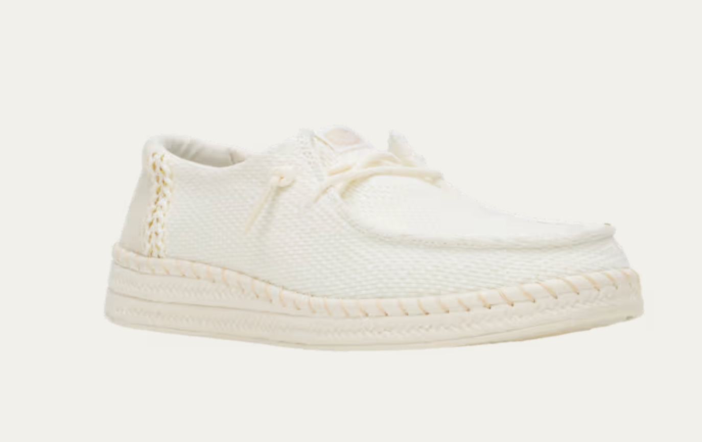 HEY DUDE Wendy Espadrille Woven -WHITE -