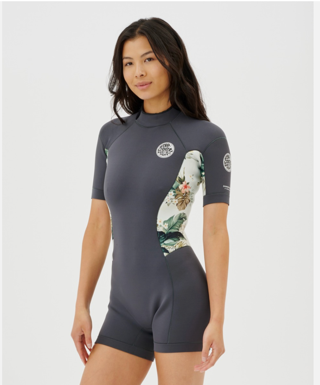 Rip Curl Dawn Patrol 2mm Eco Womens Shorty Wetsuit - Charcoal