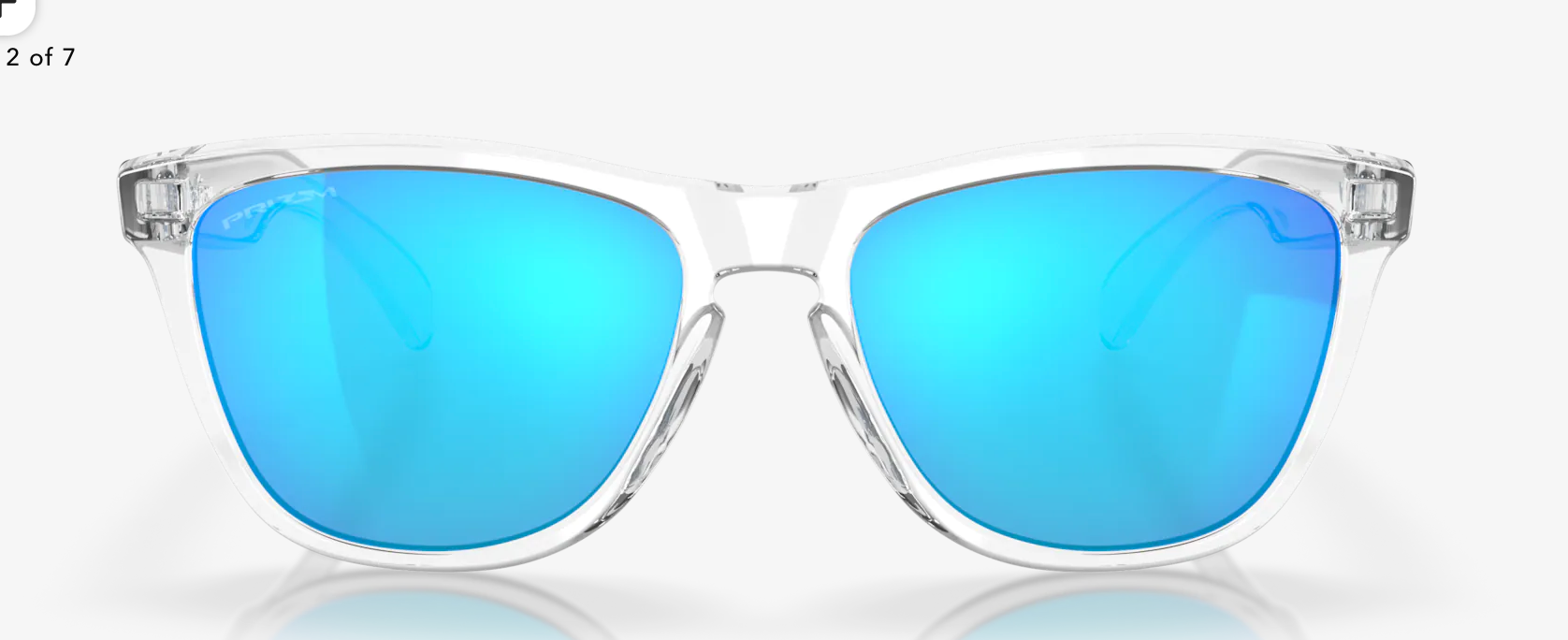 OAKLEY Frogskins Prizm Sapphire Lenses, Crystal Clear Frame
