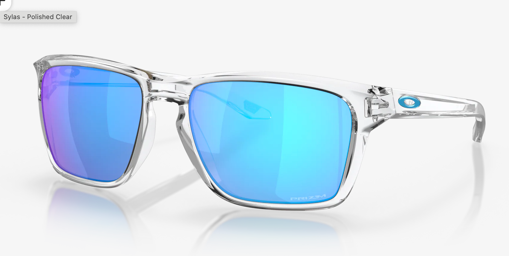 OAKLEY SYLAS Prizm Sapphire Lenses, Polished Clear Frame