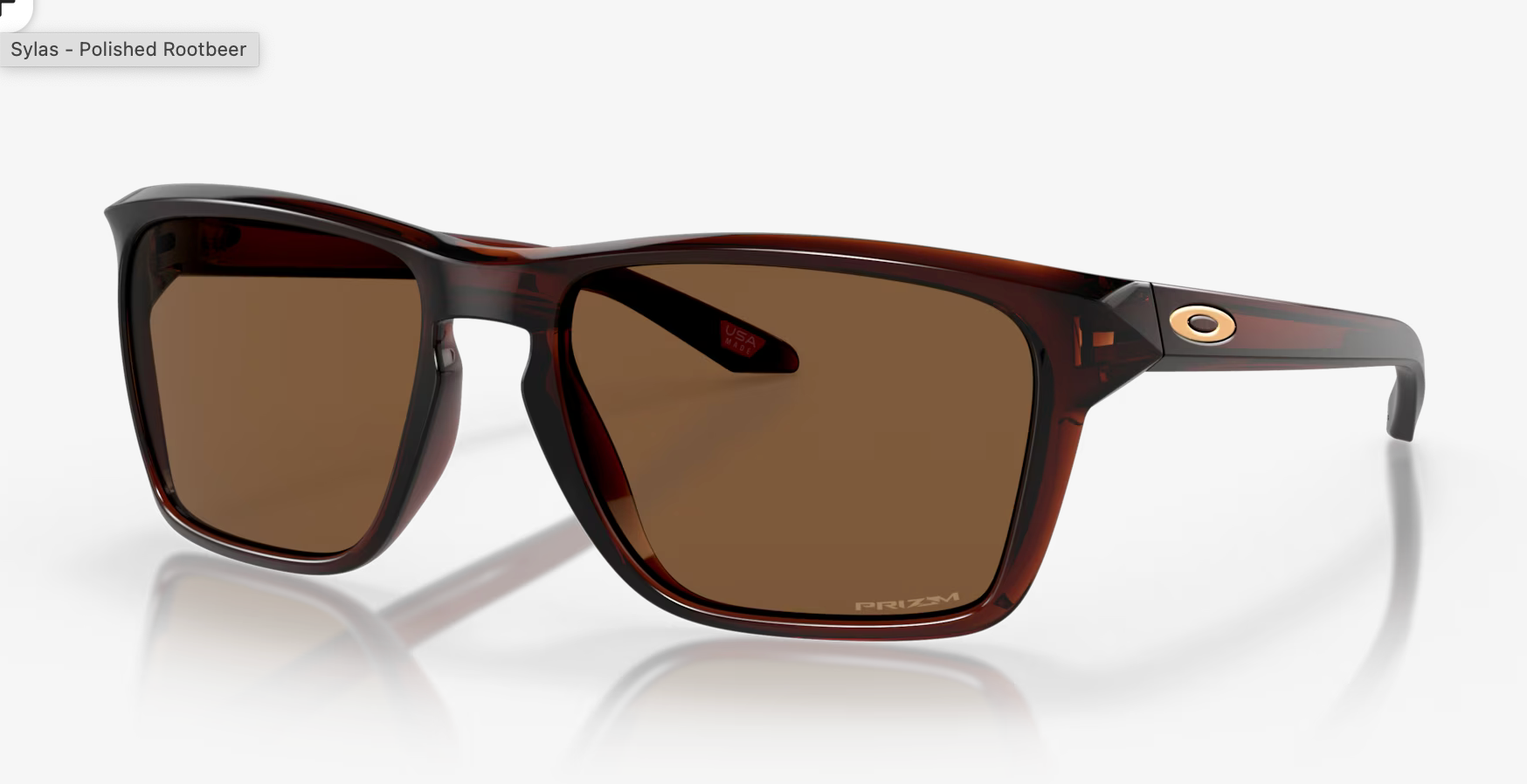 OAKLEY SYLAS )Prizm Bronze Lenses, Polished Rootbeer Frame