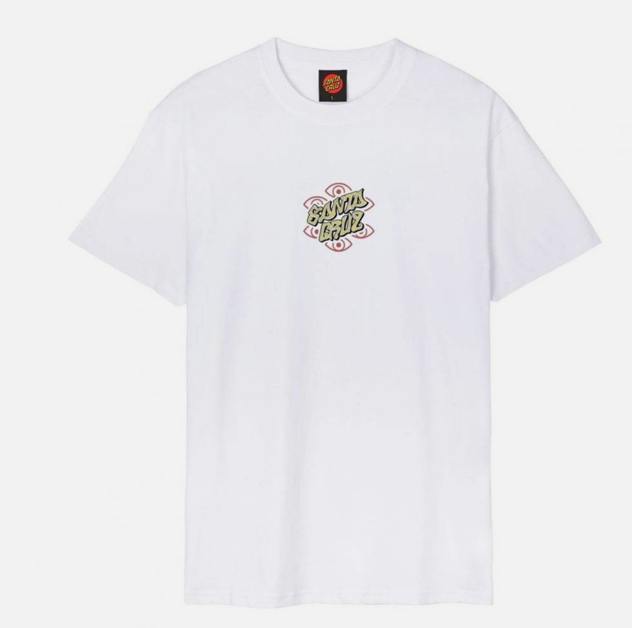 Santa Cruz Skateboards Salba Eyes Dot Skate T-Shirt - White