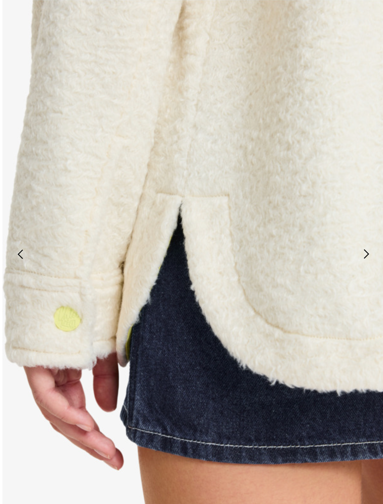 Roxy Chloe Kim Polar Shacket - Button Up Fleece Shirt Jacket for Women