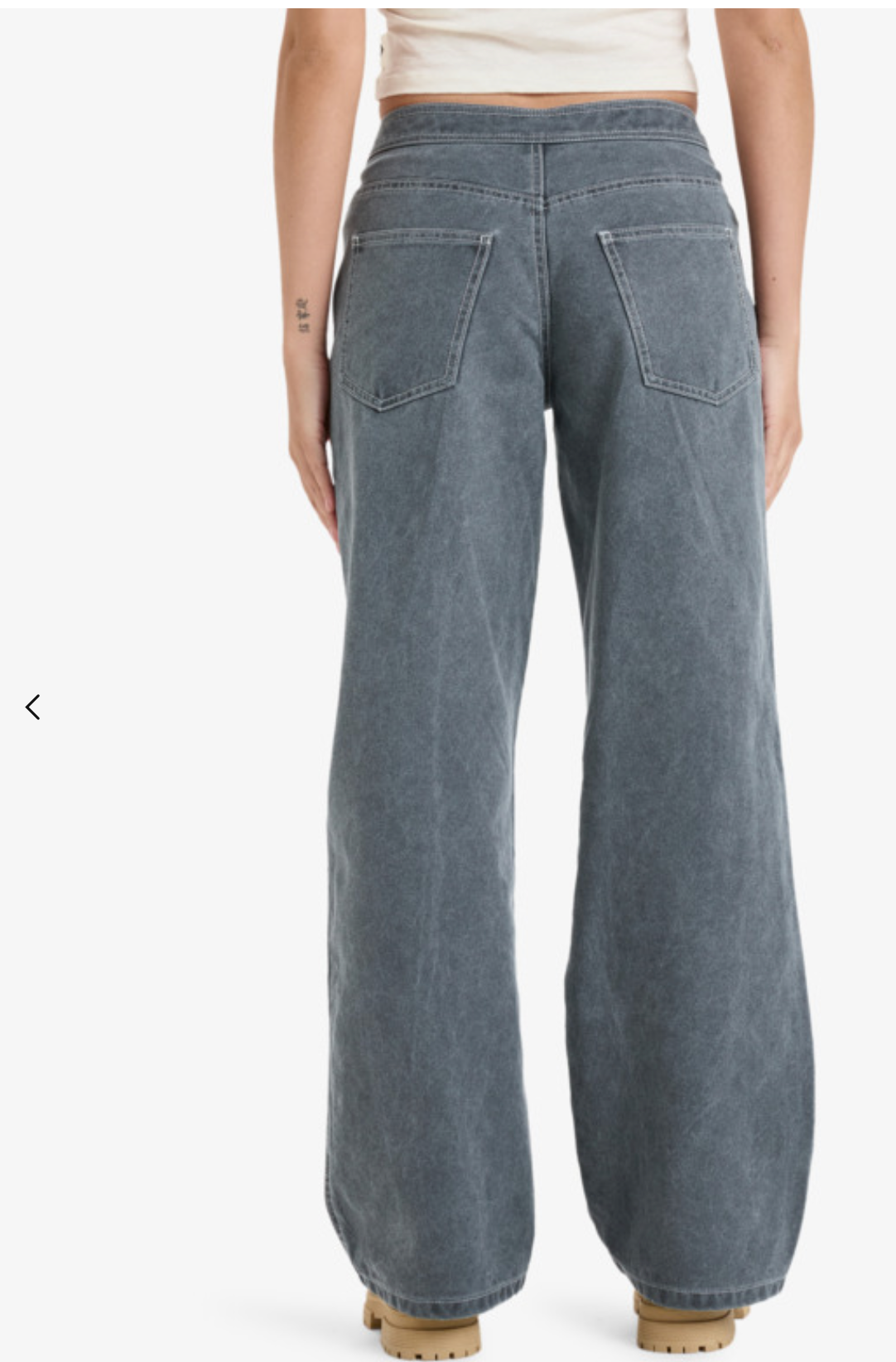 Roxy Chloe Kim Pop Stitch - Low Rise Relaxed Straight Leg Trousers for Women