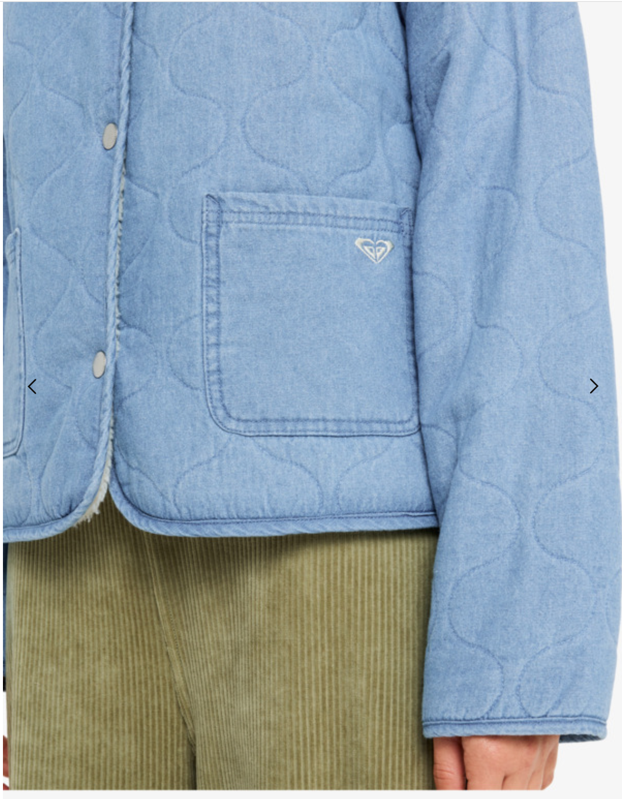 Roxy Not So Basic - Sherpa Lined Denim Jacket for Women