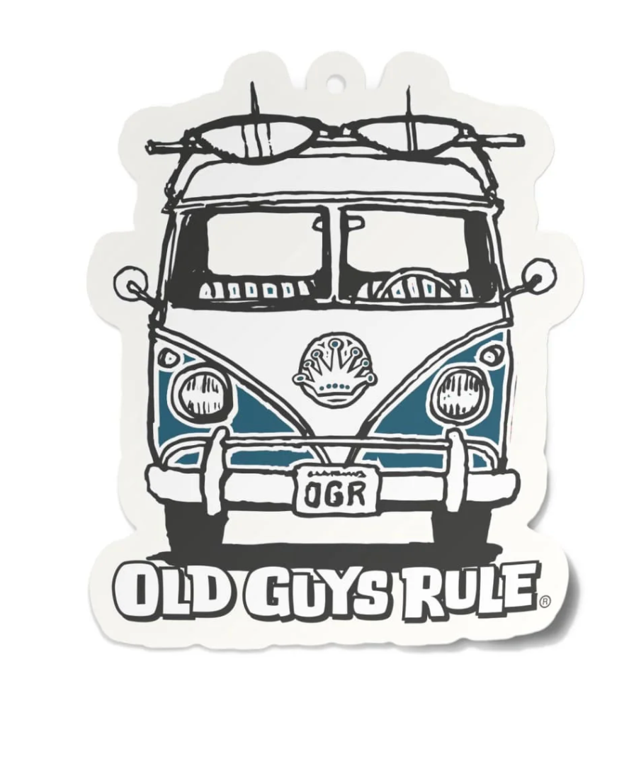 Old Guys Rule Good Vibes Air Freshener -blue