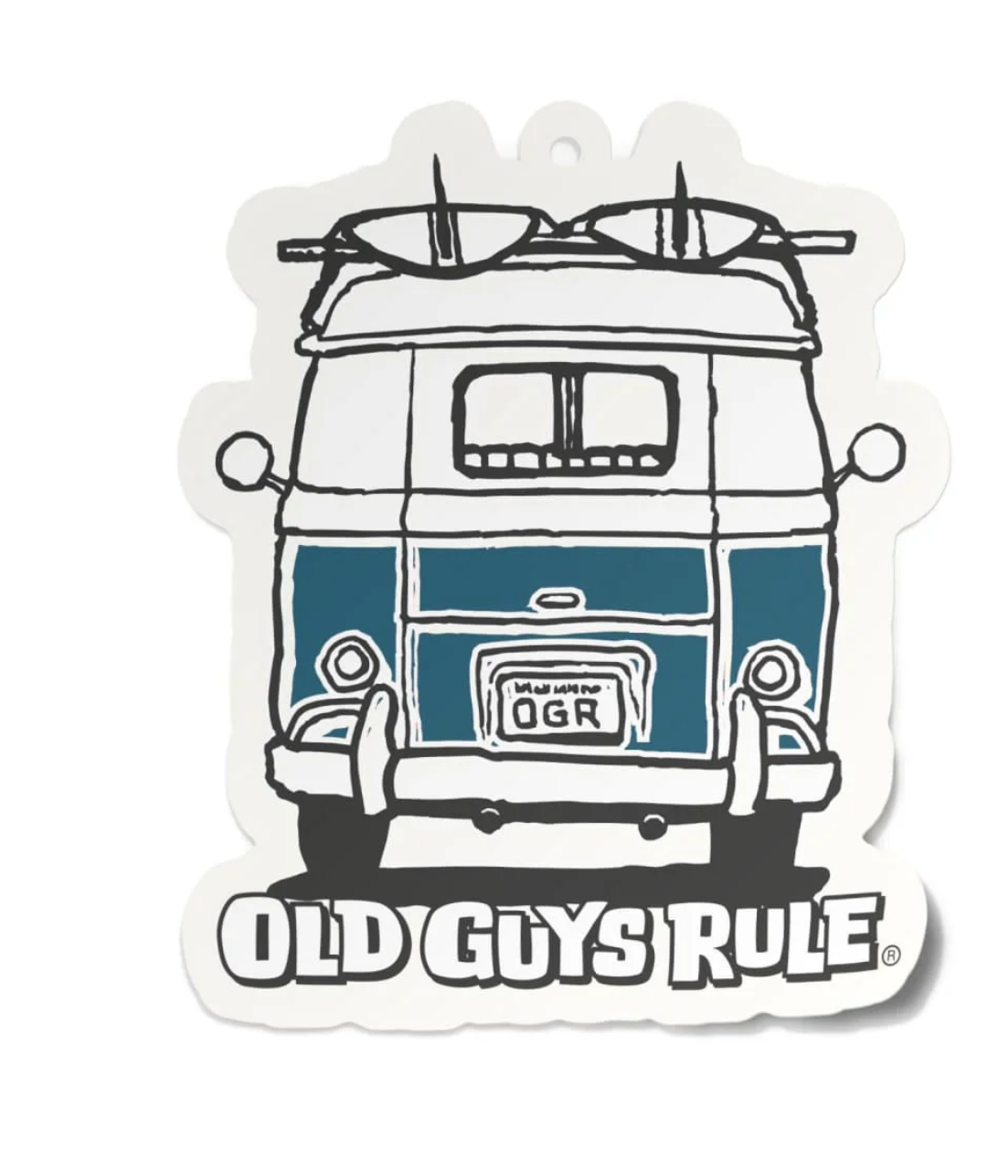 Old Guys Rule Good Vibes Air Freshener -blue