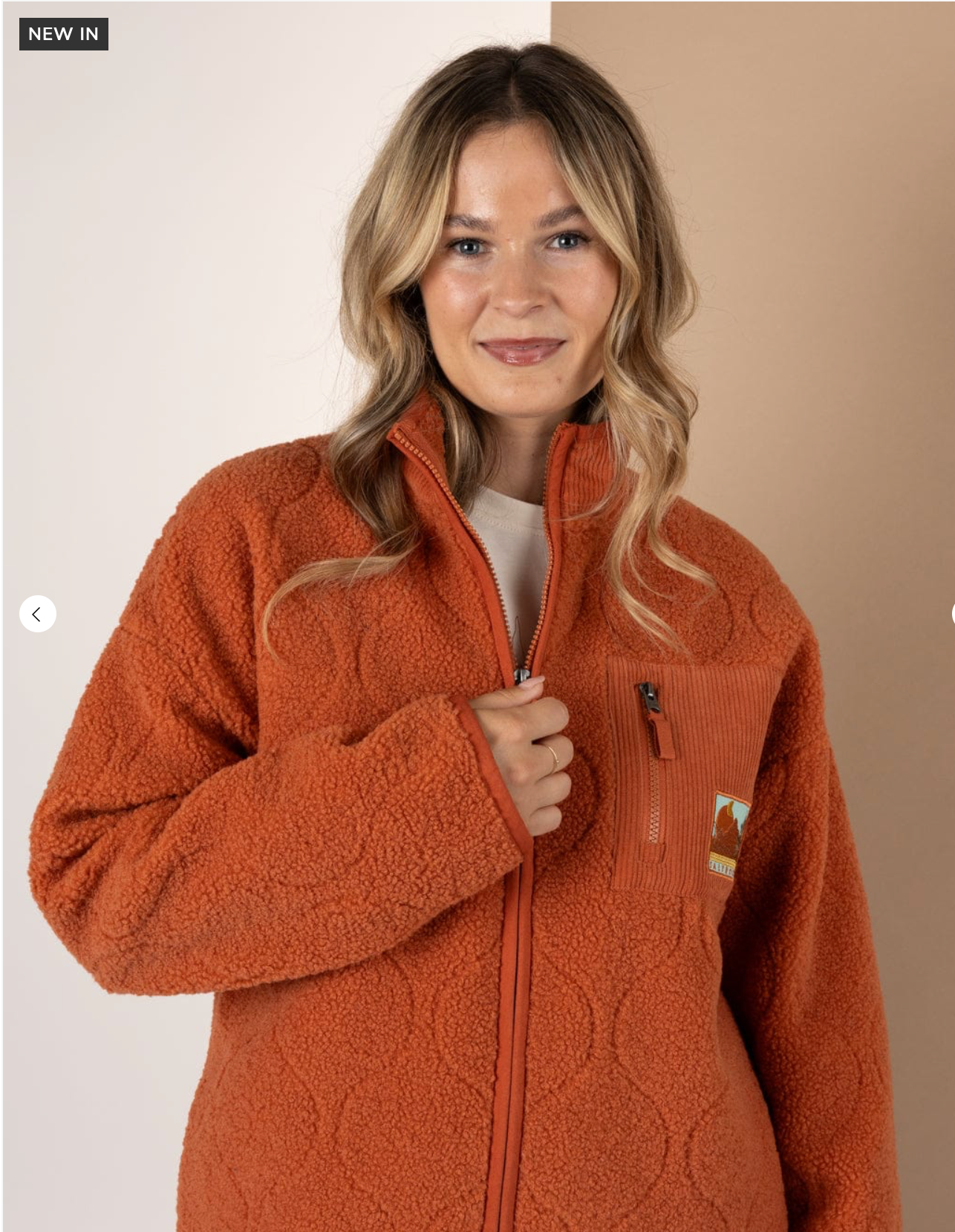 SALTROCK Jarvis - Womens Jacquard Zip Fleece - Orange