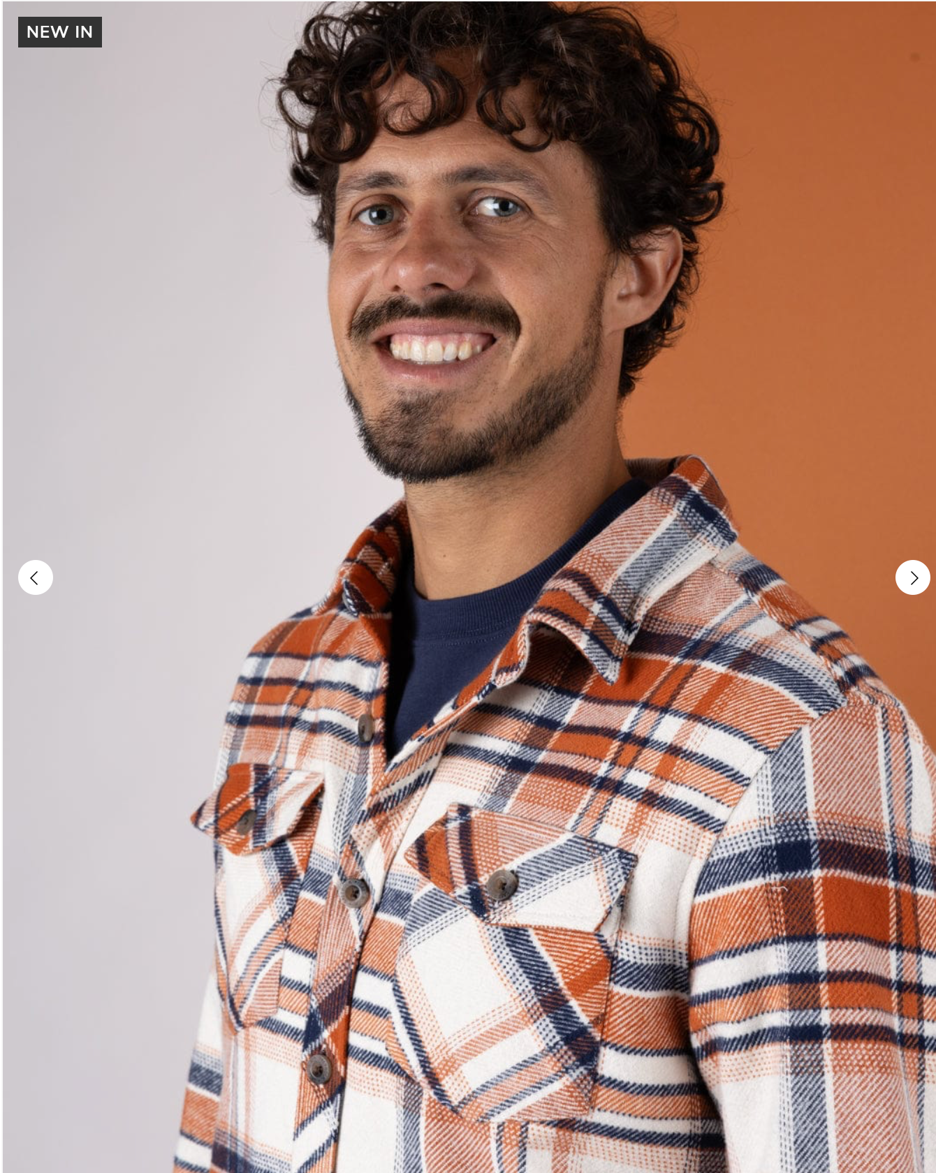 SALTROCK Beale - Mens Hooded Check Shirt - Orange
