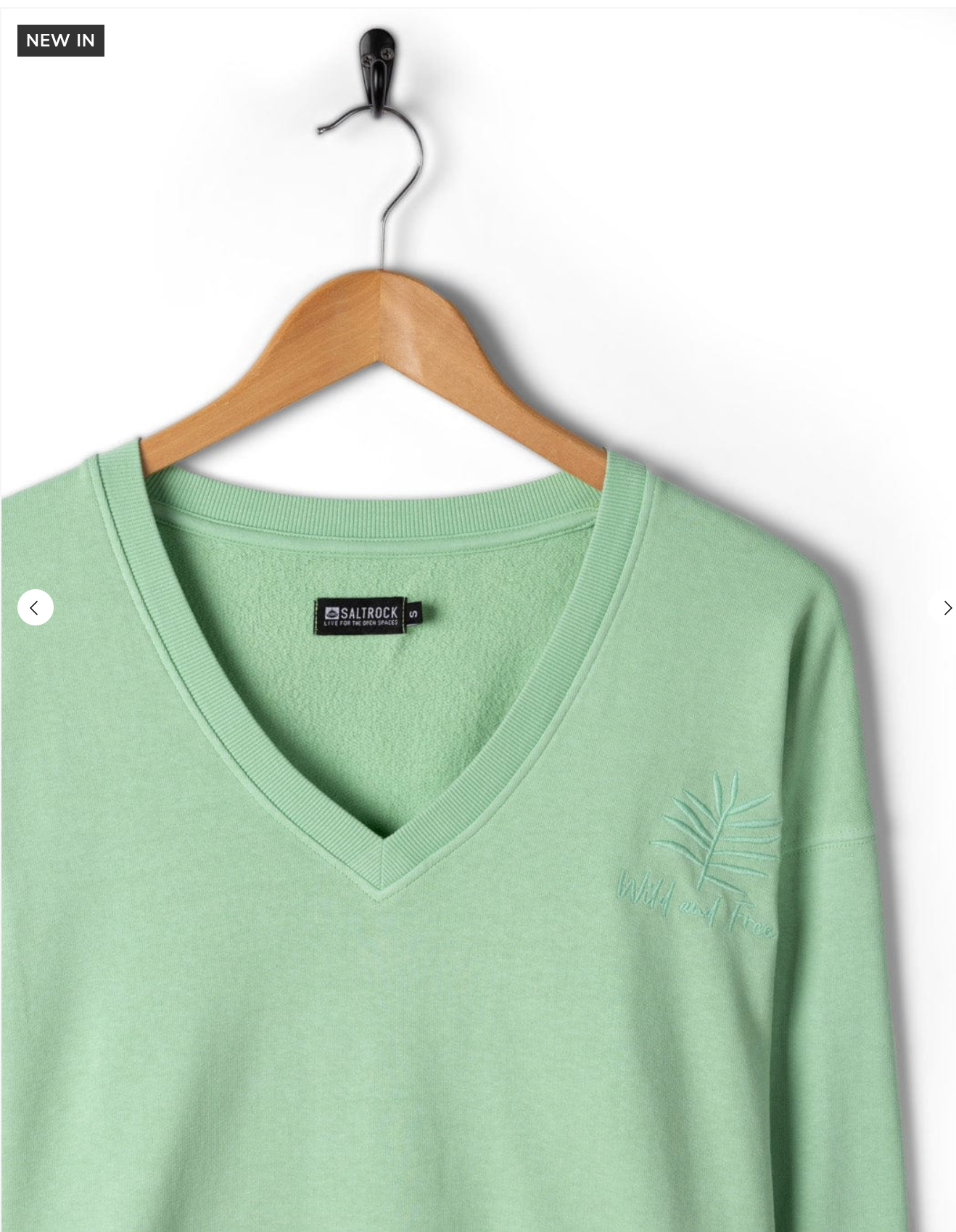 SALTROCK Penny - Womens V-Neck Sweatshirt - Light Green