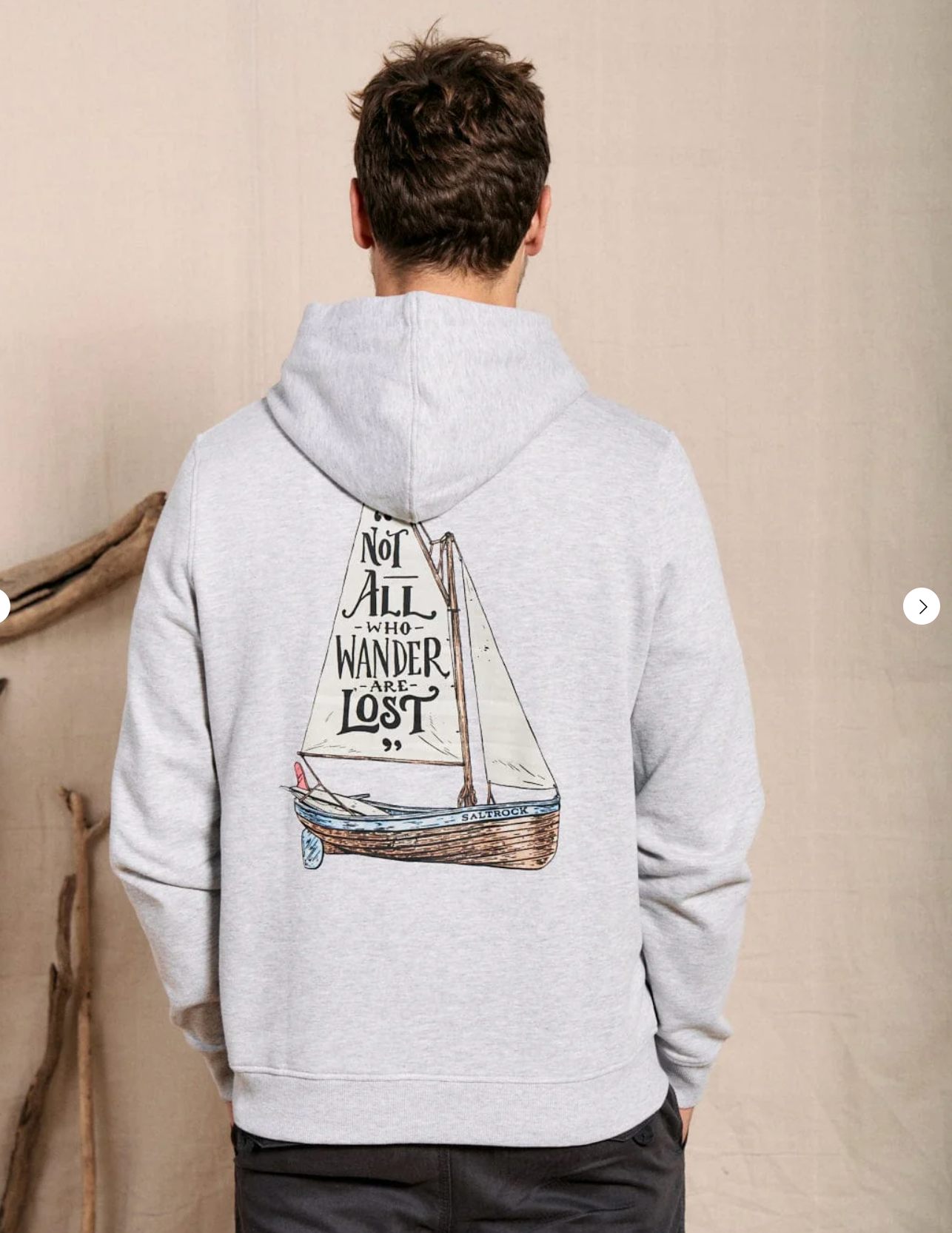 SALTROCK Lost Ships - Mens Pop Hood - Grey