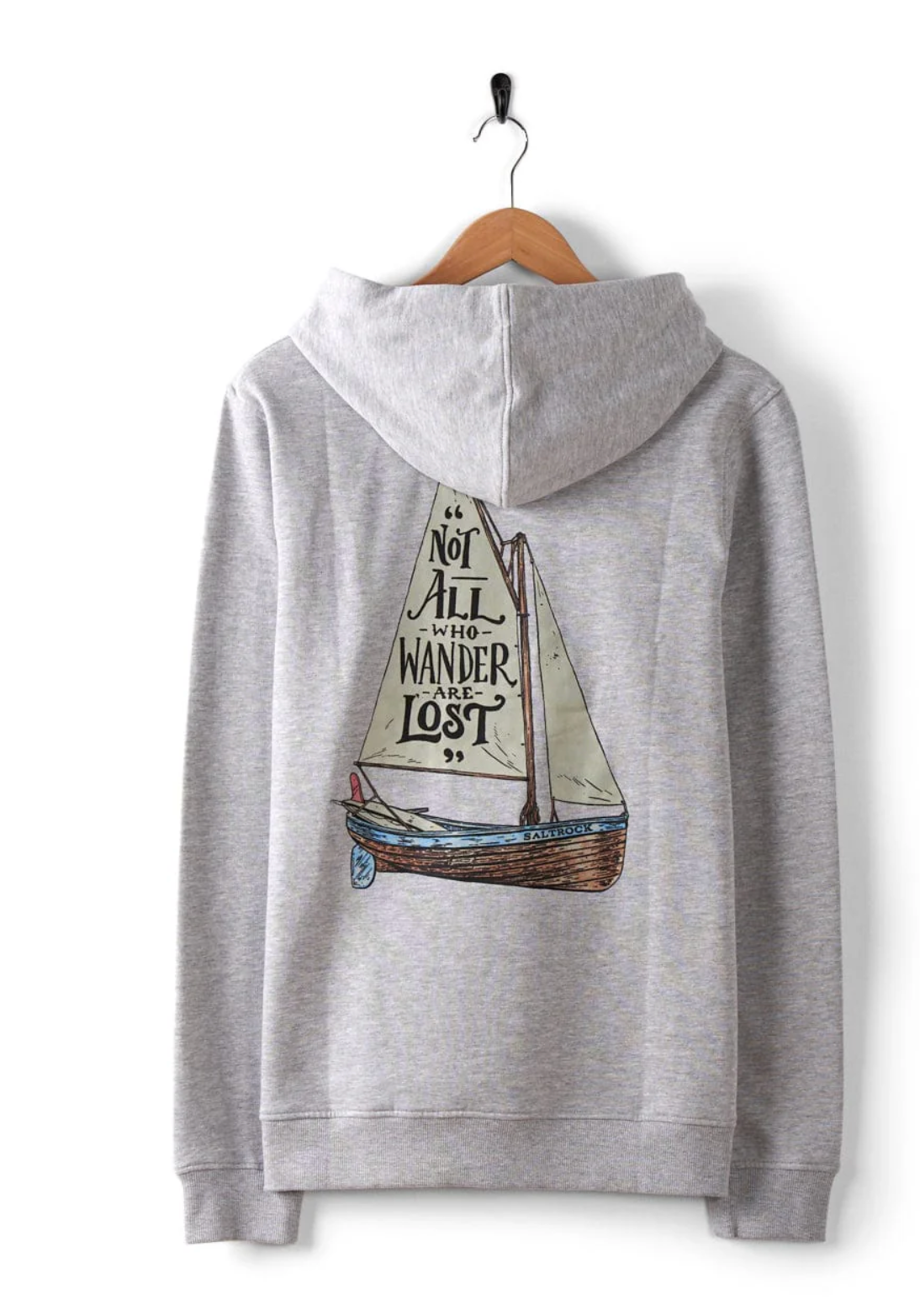 SALTROCK Lost Ships - Mens Pop Hood - Grey