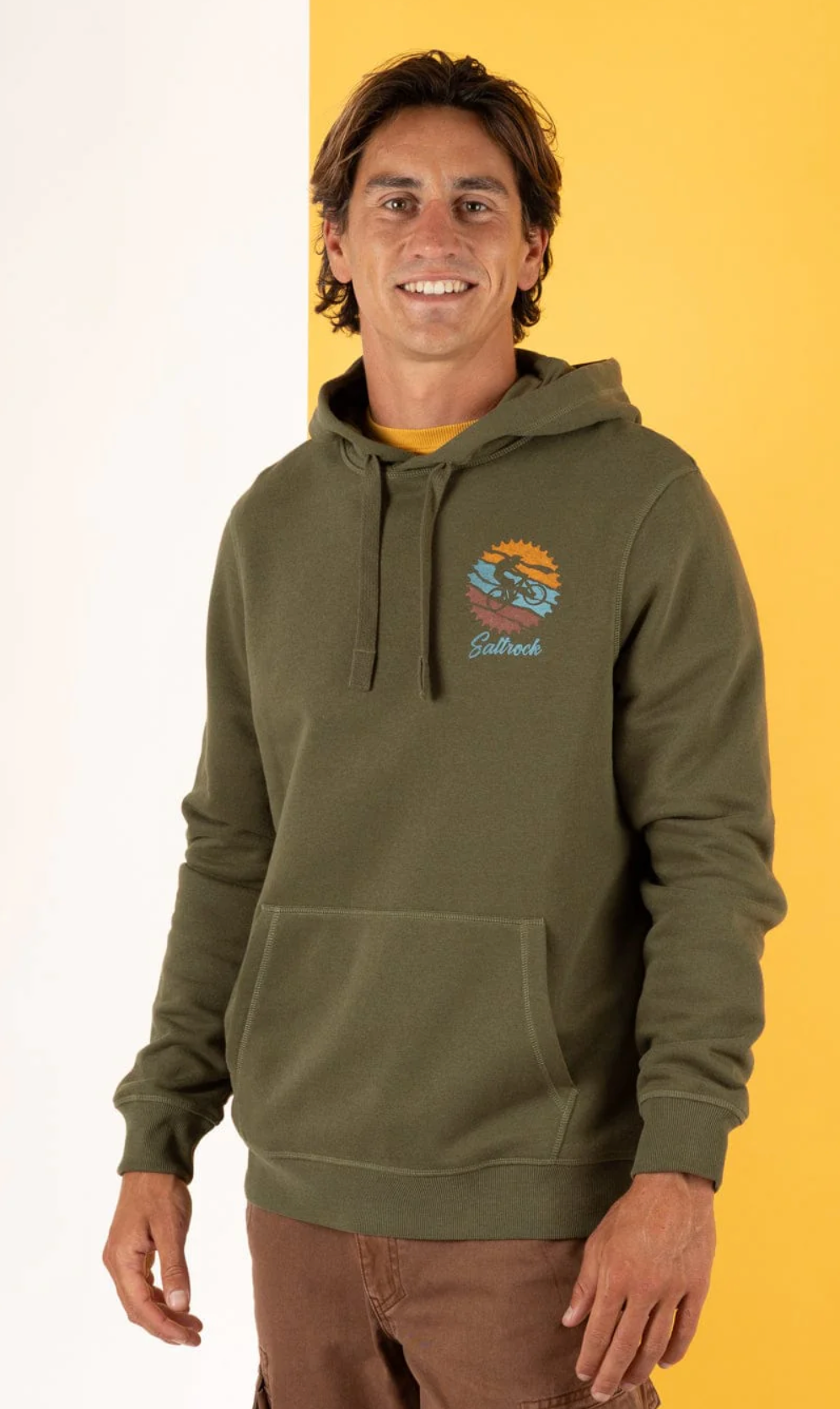 SALTROCK Mtb Colour - Mens Pop Hoodie - Green