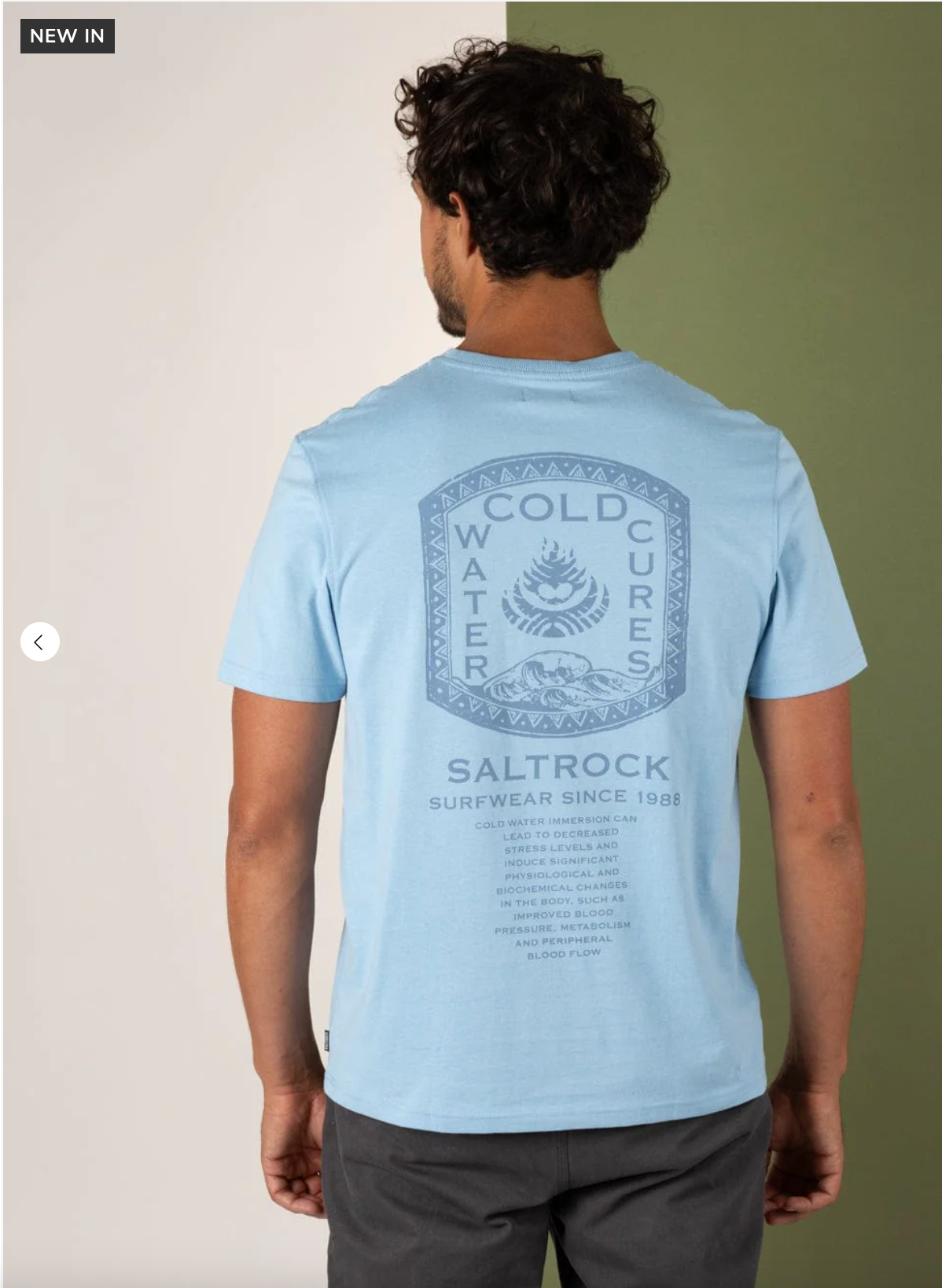 SALTROCK Cold Water Cures - Mens Short Sleeve T-Shirt - Blue