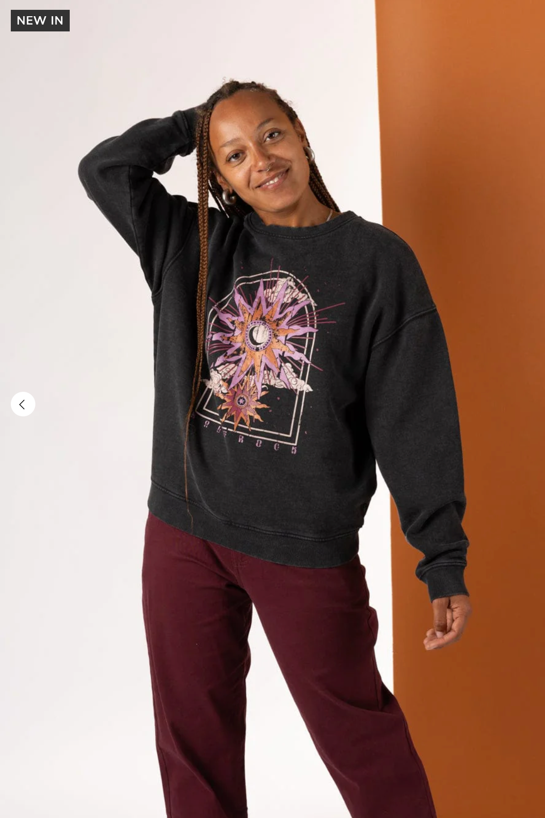 Saltrock Eclipse - Womens Oversized Sweat Shirt - Black
