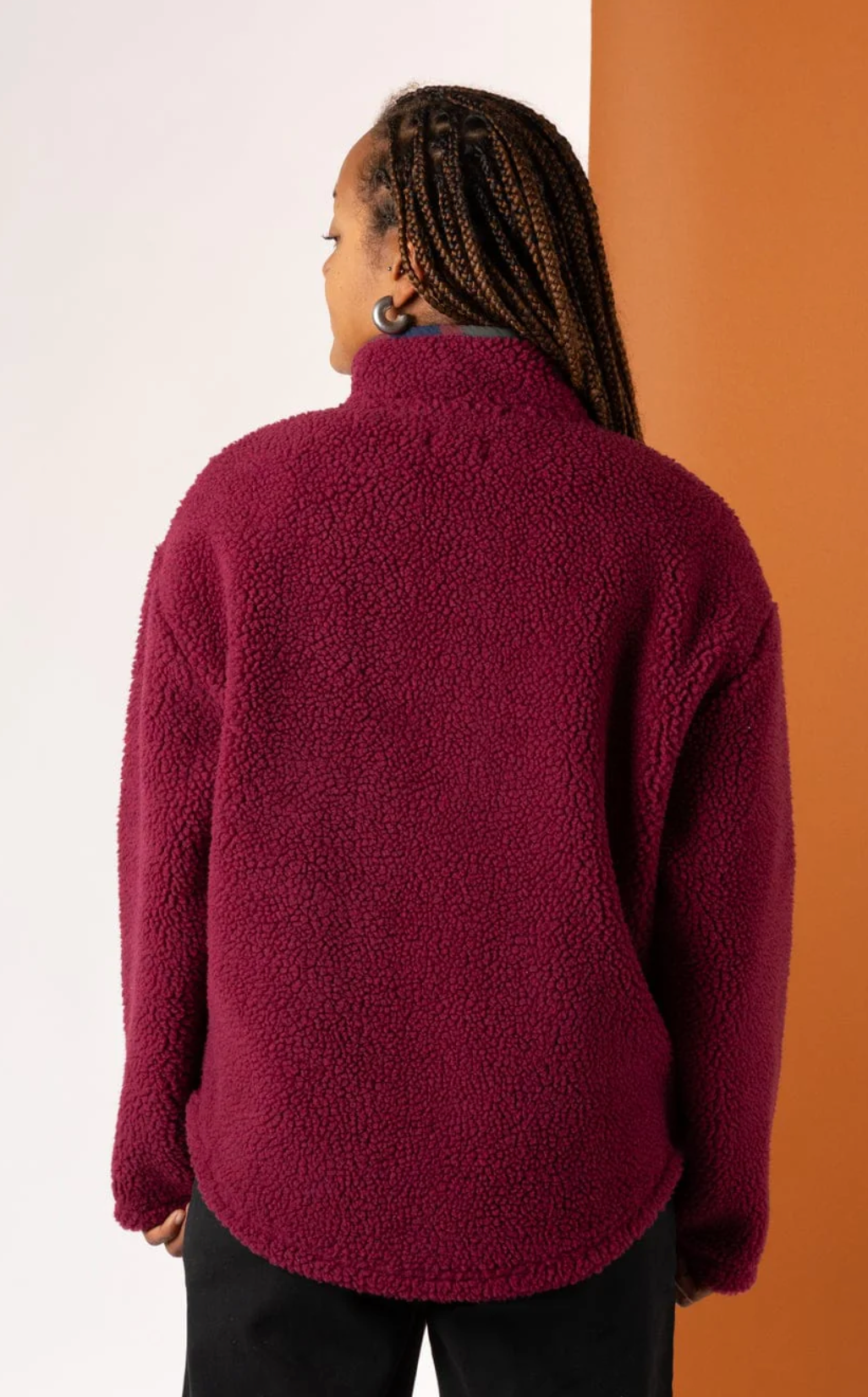 Saltrock Balance Panel - Womens 1/4 Neck Zip Fleece - Dark Pink