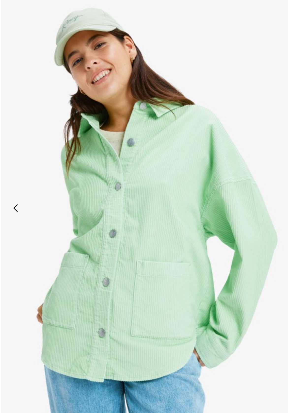 ROXY Kick Back Washed - Oversized Corduroy Jacket for Women