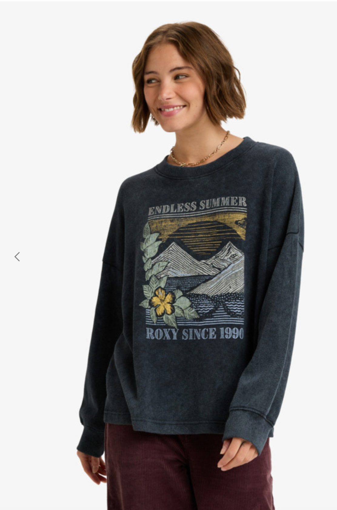 Roxy Eastside Midweight - Crew Neck Top With Vintage Wash for Women