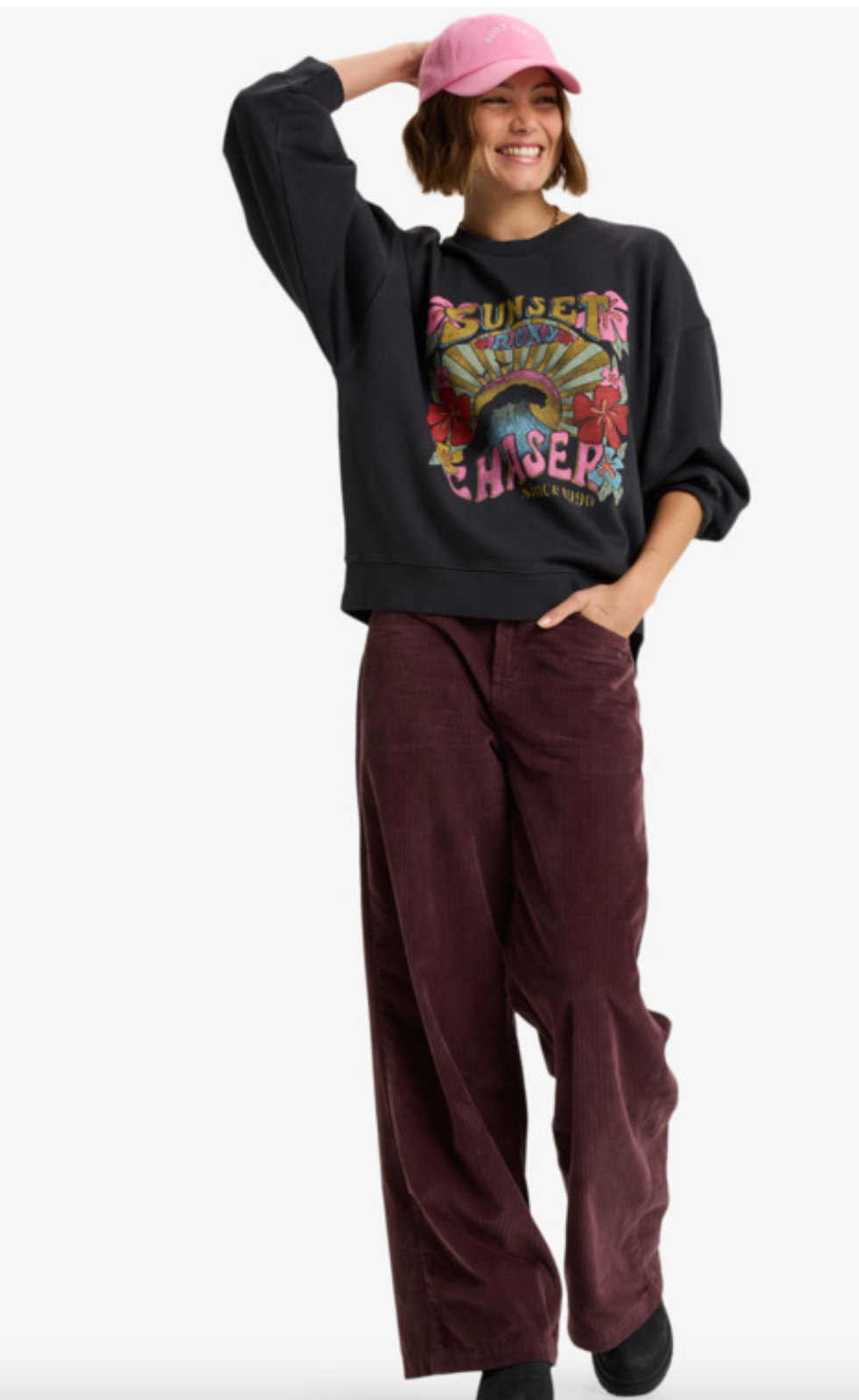 Roxy Lineup - Sweatshirt With Vintage Wash Effect for Women