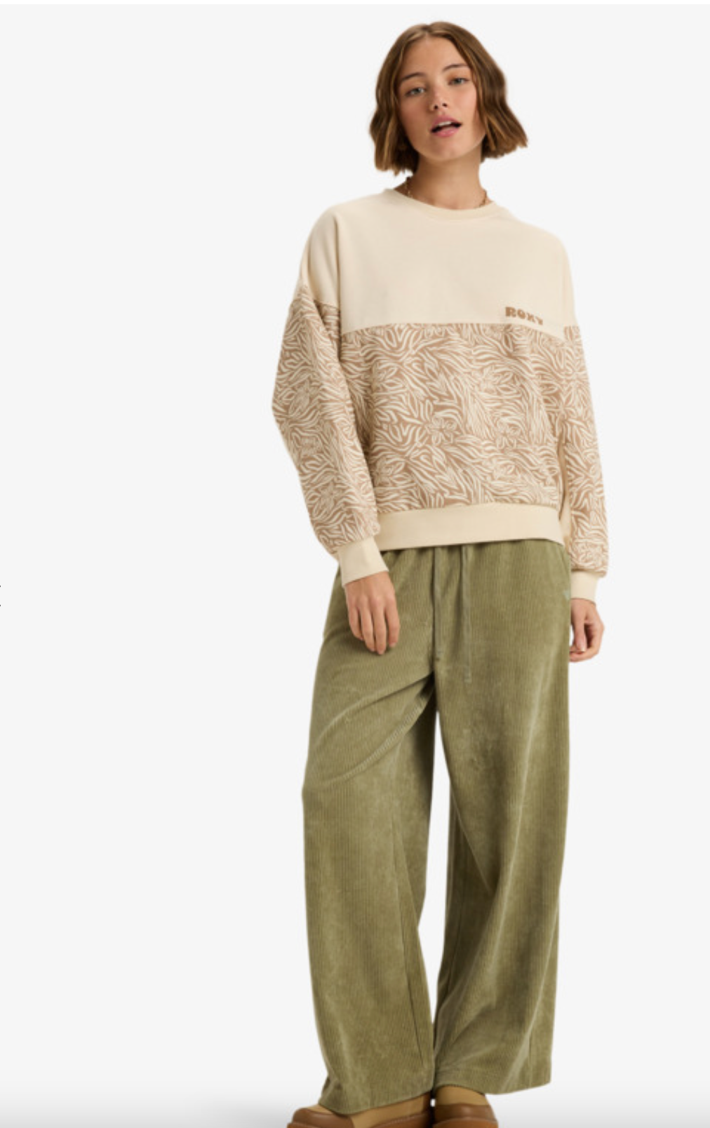 Roxy Gone Wild Block - Fleece With Printed Block for Women